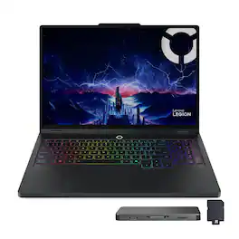 Lenovo - Upgraded - Legion Pro 5 16" Gaming Laptop,Ryzen 9 9955HX,64GB RAM,2TB SSD,GeForce RTX 5070,1TB Dock Set,Win 11Pro - Black