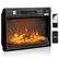 Alt View 2. Winado - 26" WiFi Smart Electric Fireplace Insert, 1400W Wall Recessed Fireplace Heater with 7 Flame Settings, Remote Control - Black.