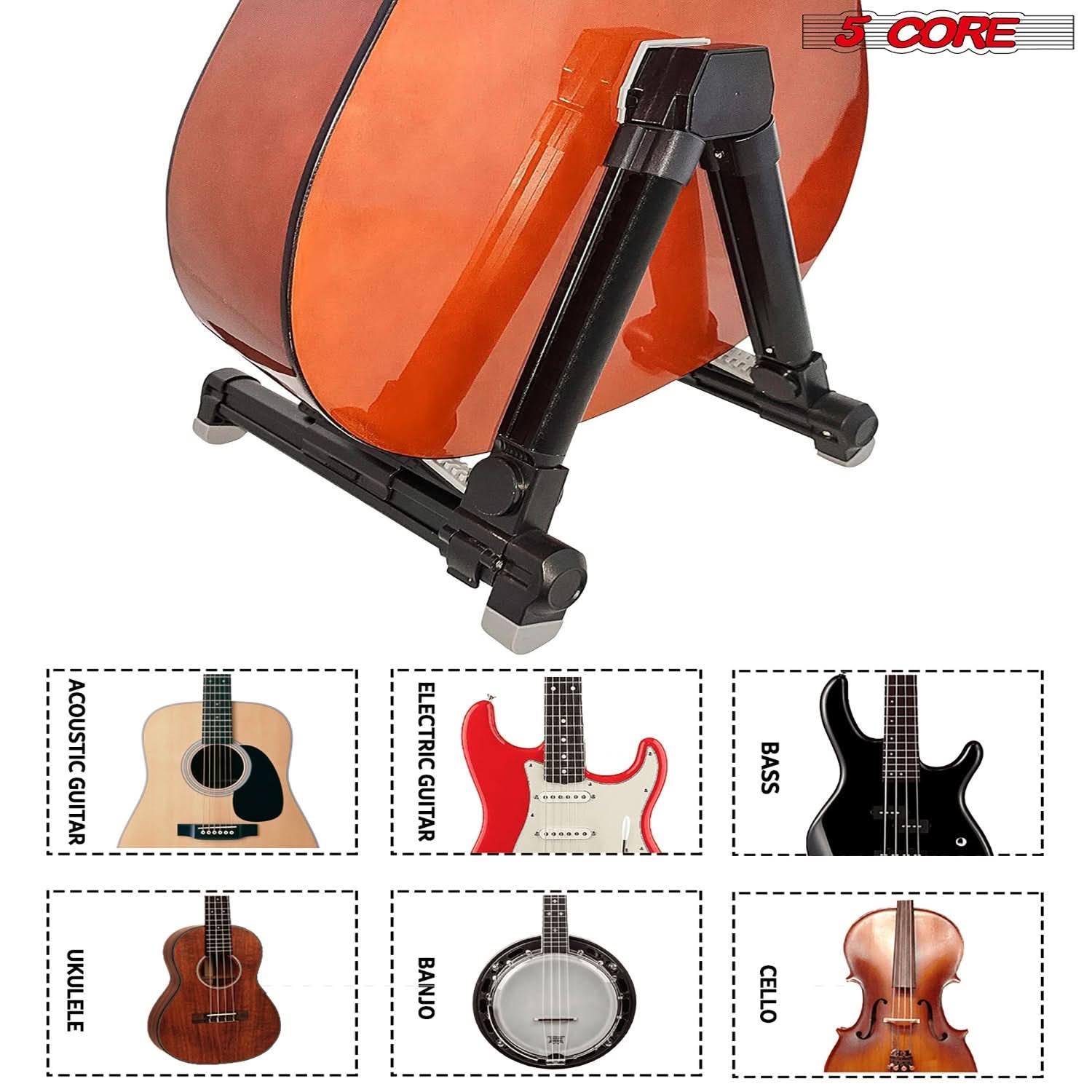 5 CORE

ACOUSTIC GUITAR  
ELECTRIC GUITAR  
BASS  
UKULELE  
BANJO  
CELLO