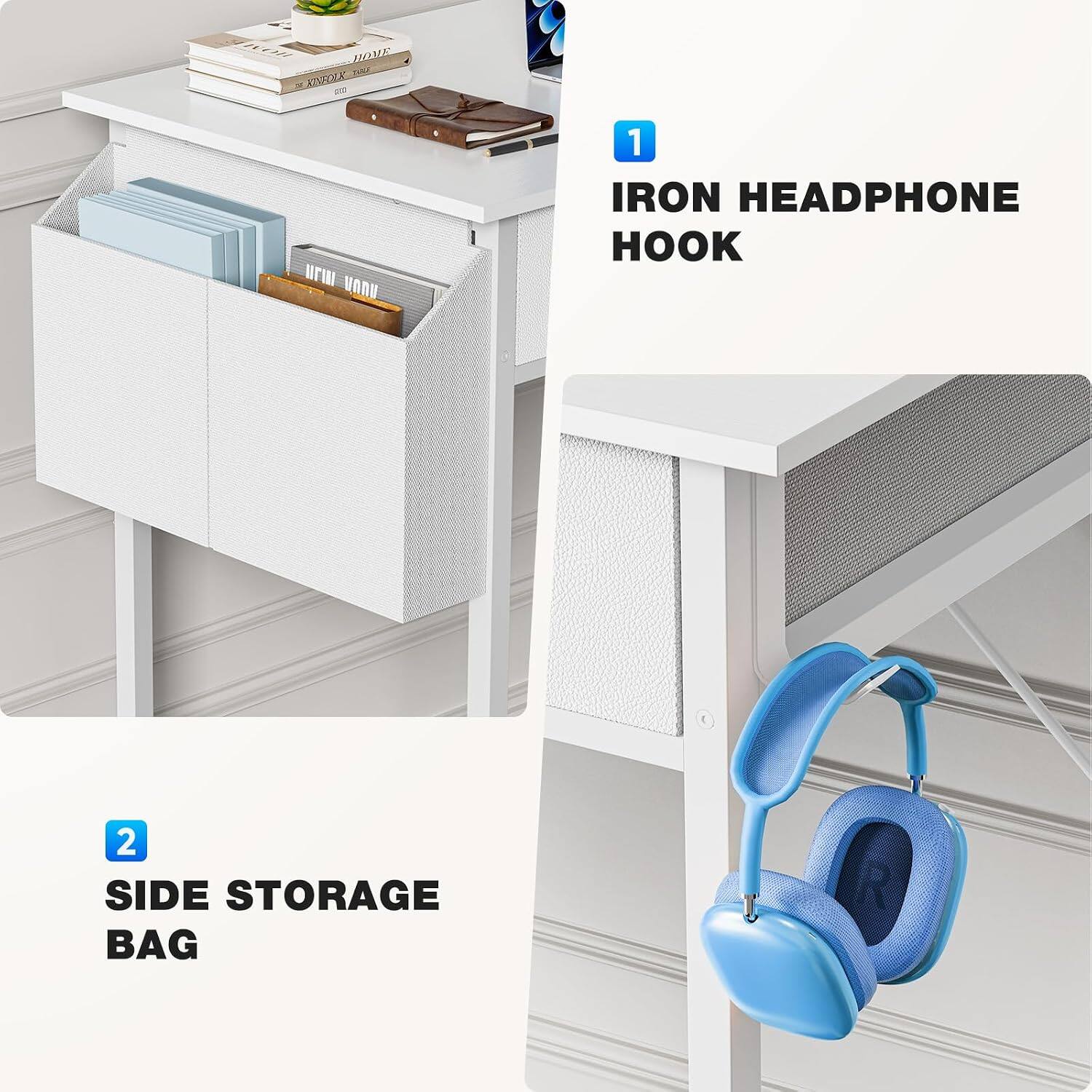 M - KETOMX a uW un 1 IRON HEADPHONE HOOK 2 SIDE STORAGE BAG