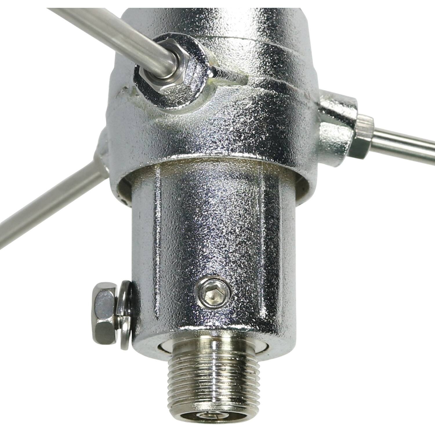 Alt View 1. Tram - Tram 1477 Pre-tuned 144 Mhz-148 Mhz Vhf/430 Mhz-460 Mhz Uhf Amateur Dual-band Base Antenna With White Fiberglass, 1477 - Silver.