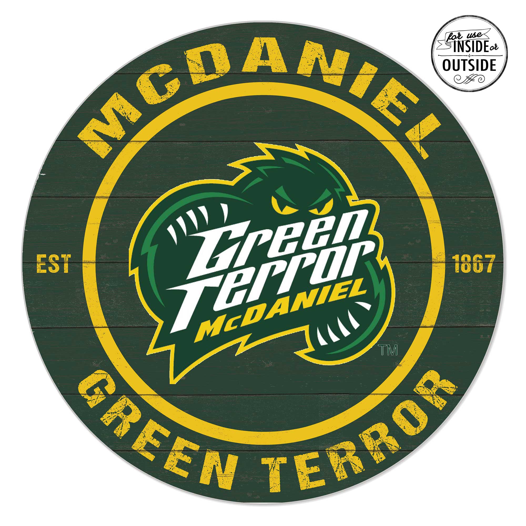 McDaniel Green Terror 20" x 20" Indoor/Outdoor Circle Sign