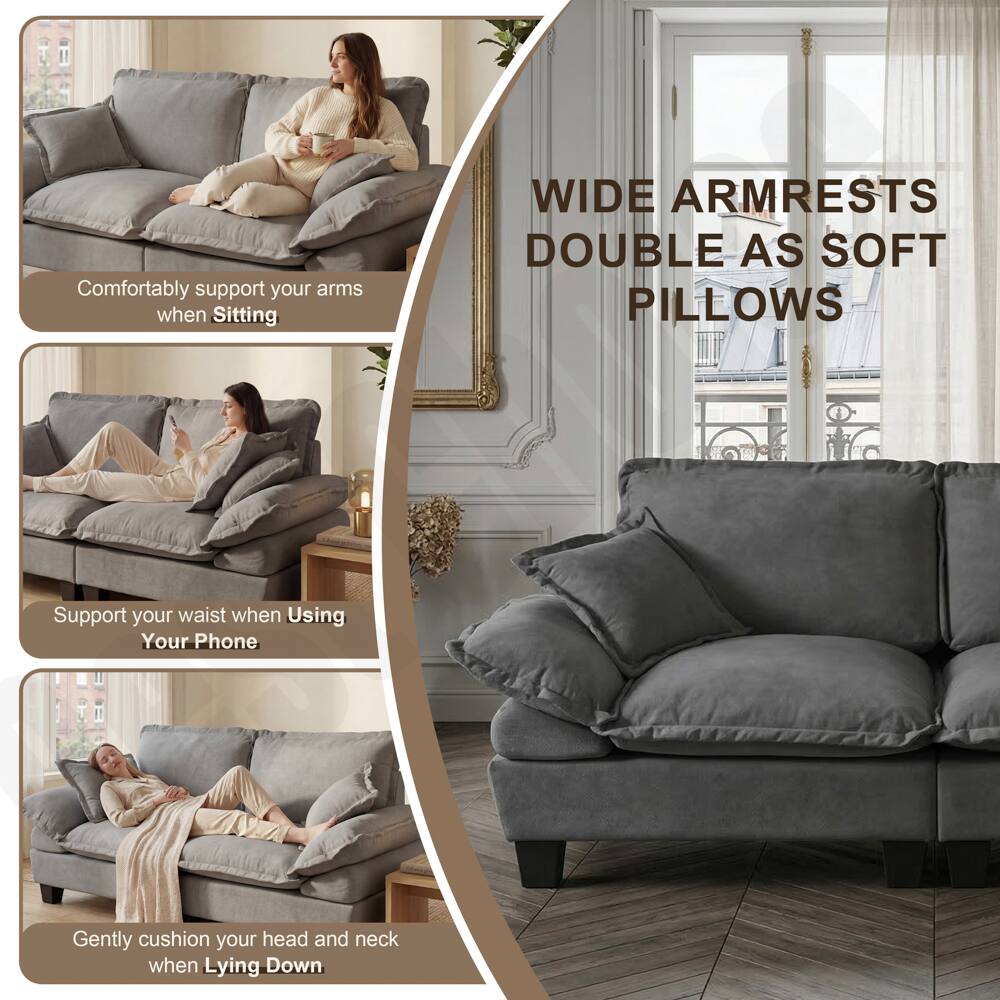 WIDE ARMRESTS DOUBLE AS SOFT PILLOWS

- Comfortably support your arms when Sitting
- Support your waist when Using Your Phone
- Gently cushion your head and neck when Lying Down