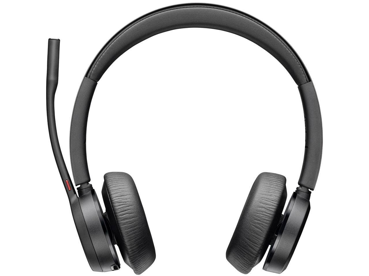 Alt View 7. Plantronics - Poly Voyager 4320 USB-A Headset - Stereo/Mono, Bluetooth, USB-A/C, 300 ft, 20 Hz-20 kHz, On-ear, Binaural.