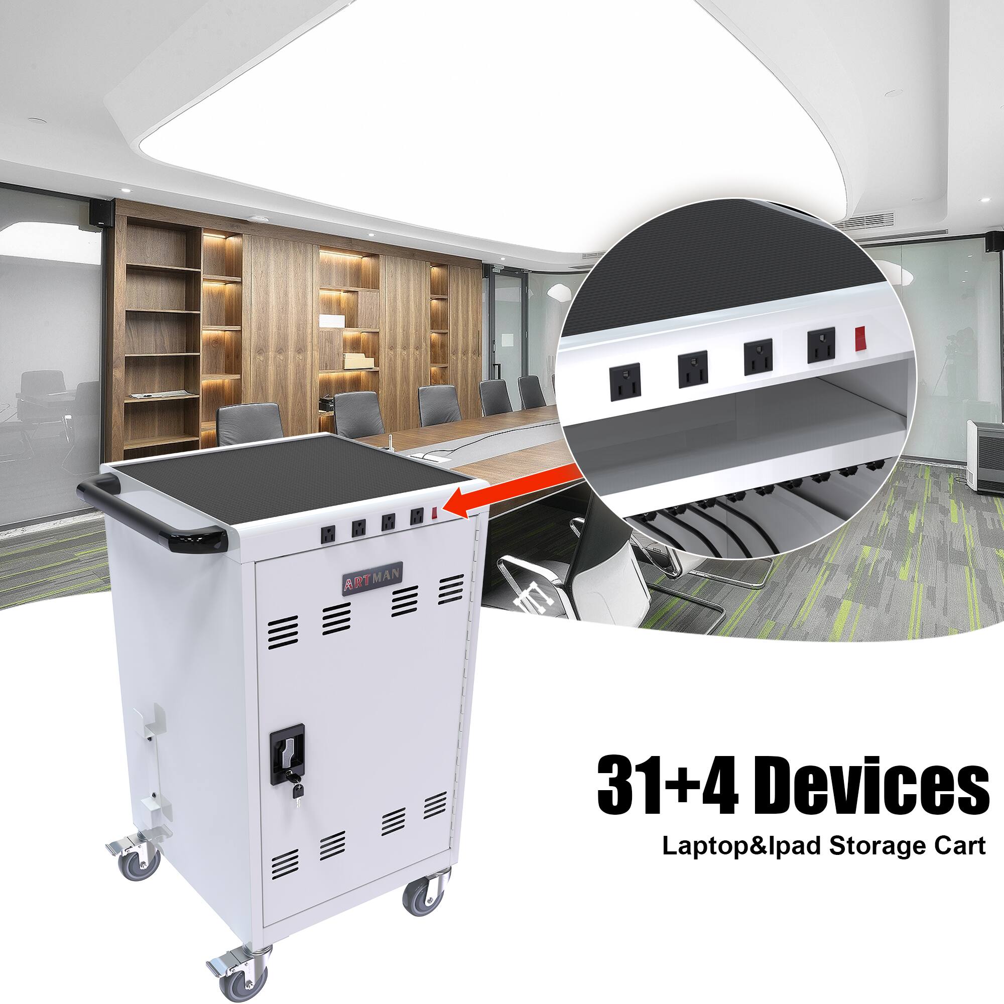 ARTMAN  
31+4 Devices  
Laptop&lpad Storage Cart