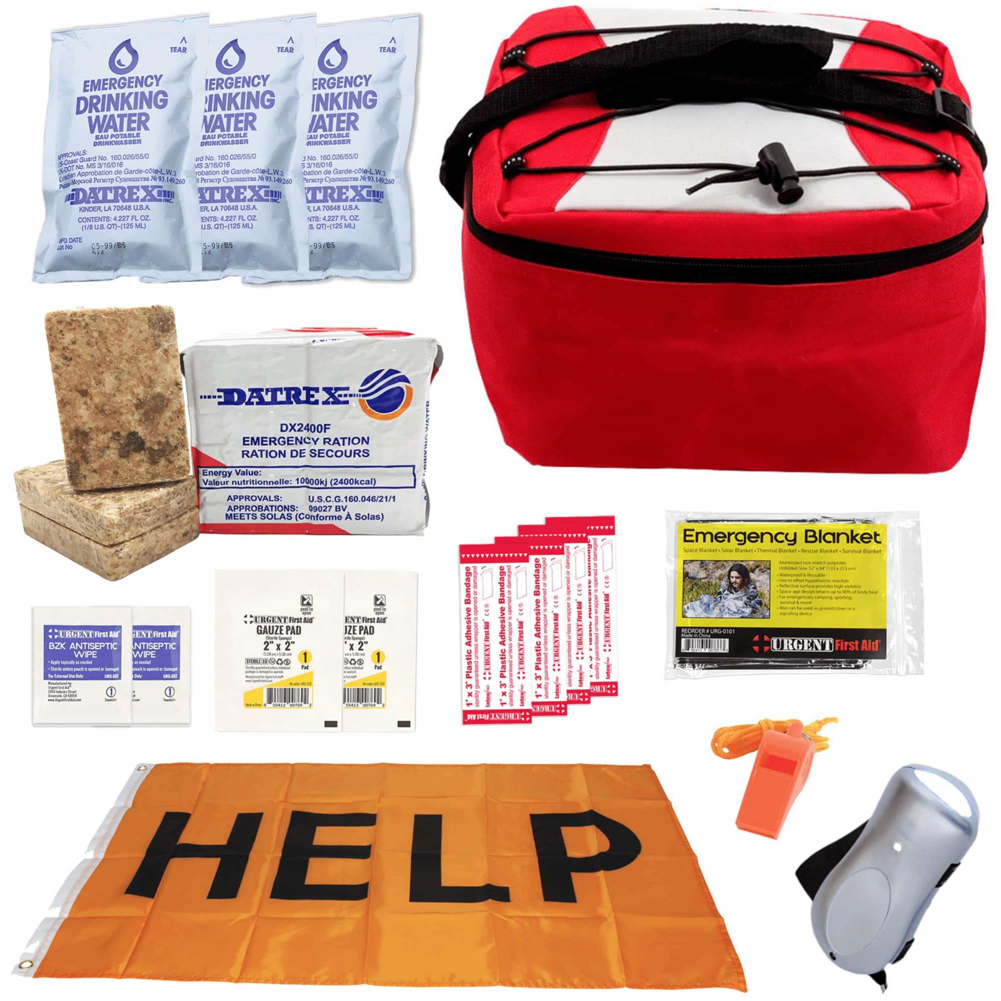 JupiterGear - WSK 72-Hour Emergency Commuter Survival Kit - Red
