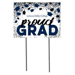 Jardine - Lebanon Valley College 18" x 24" Proud Grad Yard Sign - White