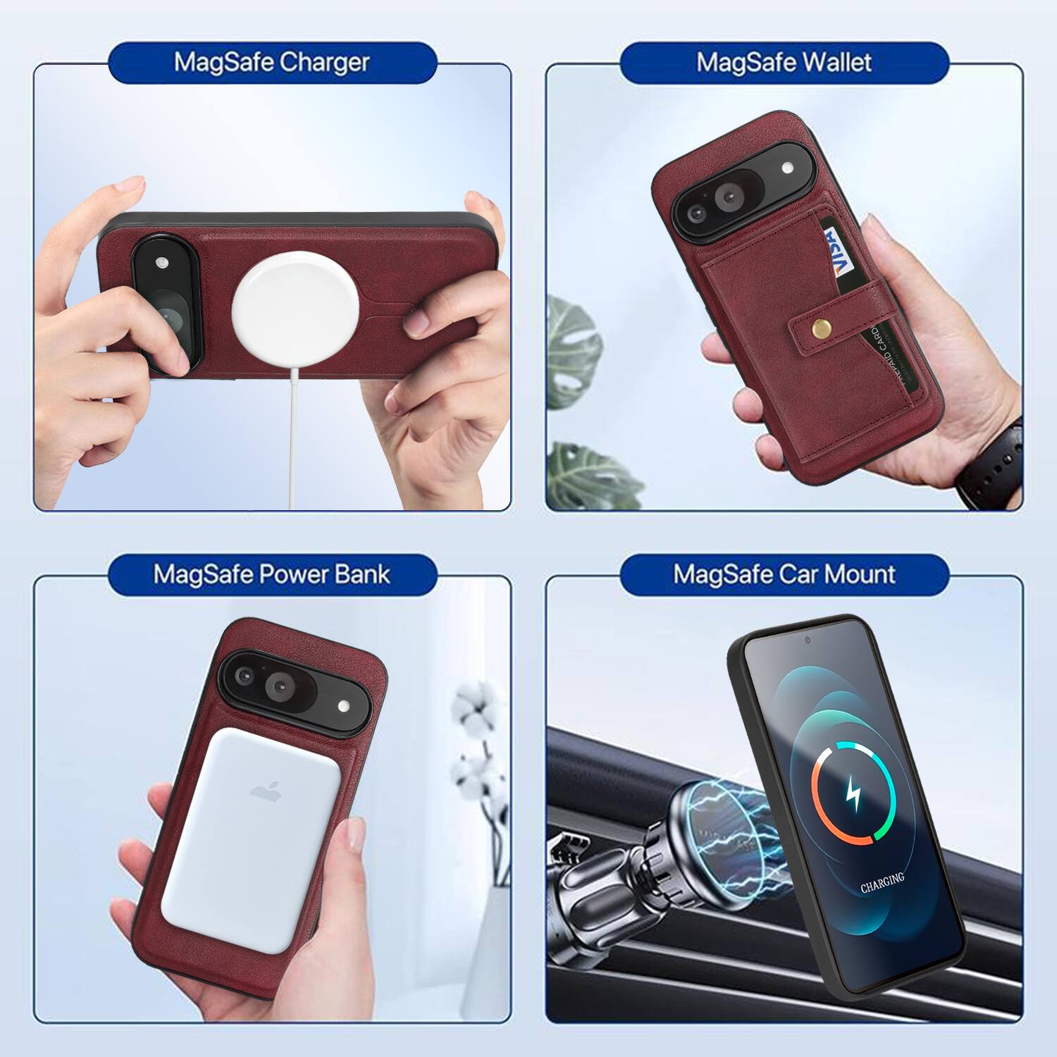 MagSafe Charger  
MagSafe Wallet  
MagSafe Power Bank  
MagSafe Car Mount