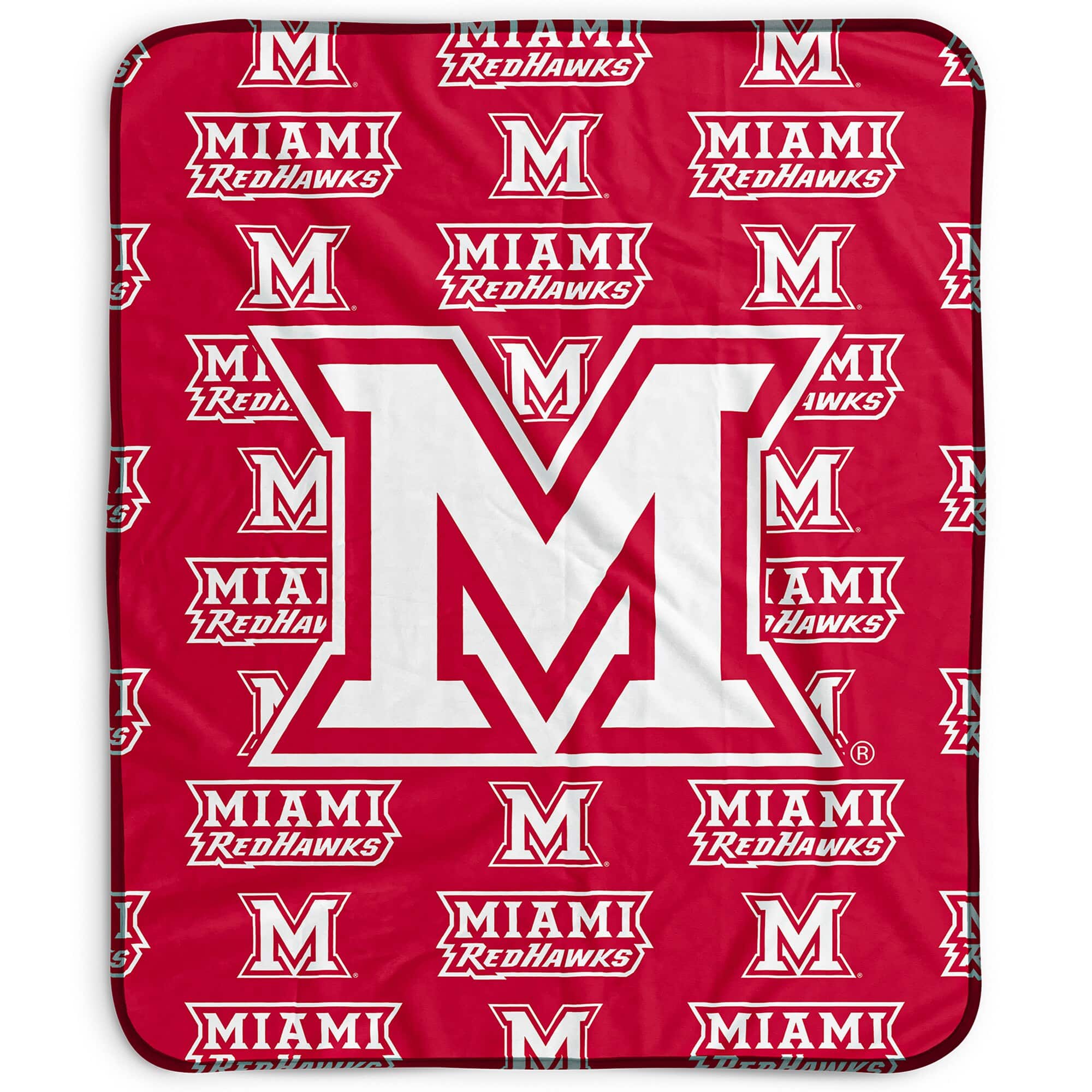 Pegasus - Miami University RedHawks 50" x 60" Repeat Wordmark Fleece Blanket - Multicolor