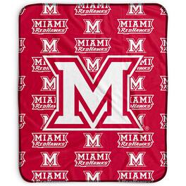 Pegasus - Miami University RedHawks 50" x 60" Repeat Wordmark Fleece Blanket - Multicolor