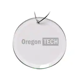 Jardine - Oregon Tech Hustlin' Owls Primary Logo 3'' Round Glass Ornament - Multicolor