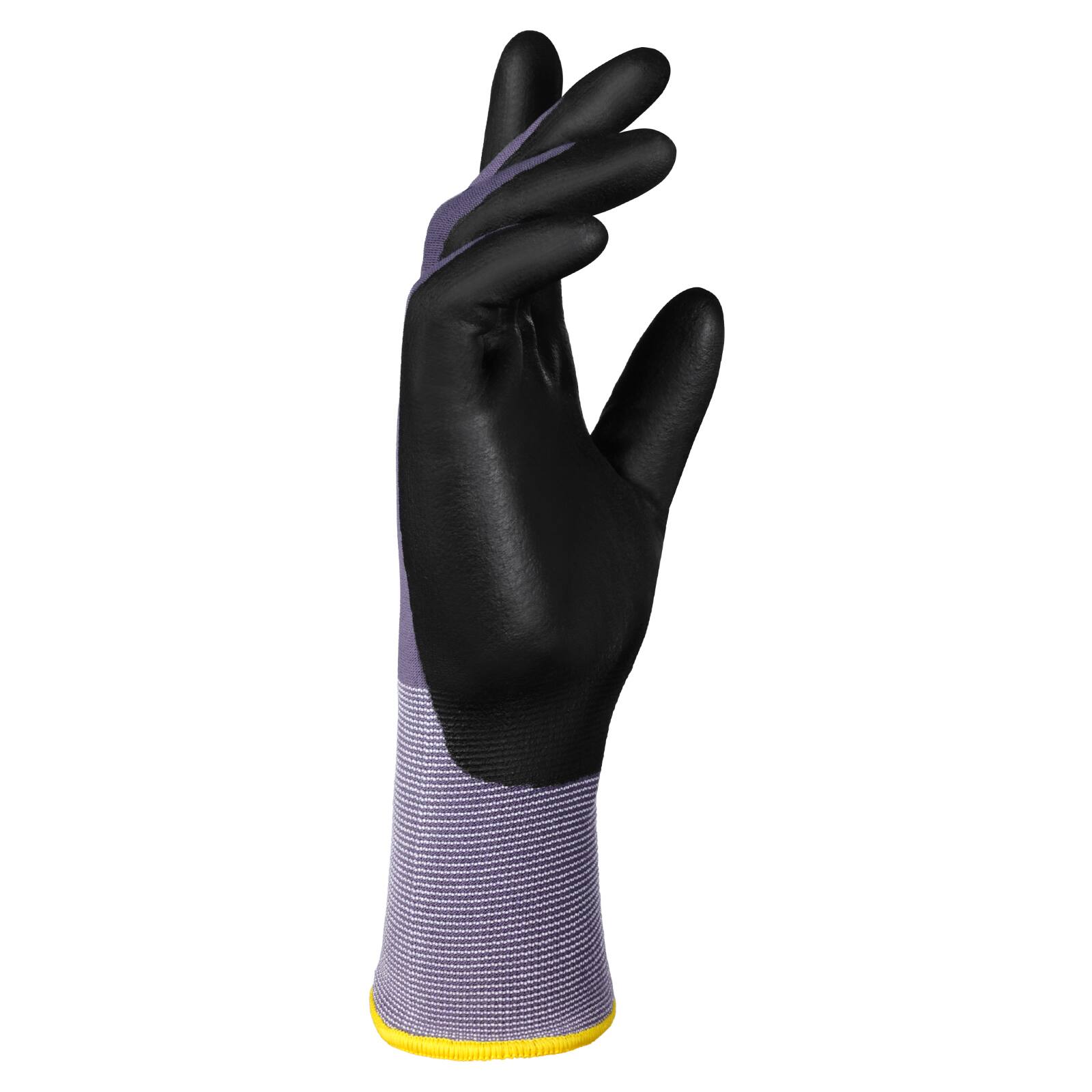 Alt View 5. VEVOR - Work Gloves 12 Pairs Touch Screen Nitrile-Coated Garden Construction Gloves - Light purple + Black.
