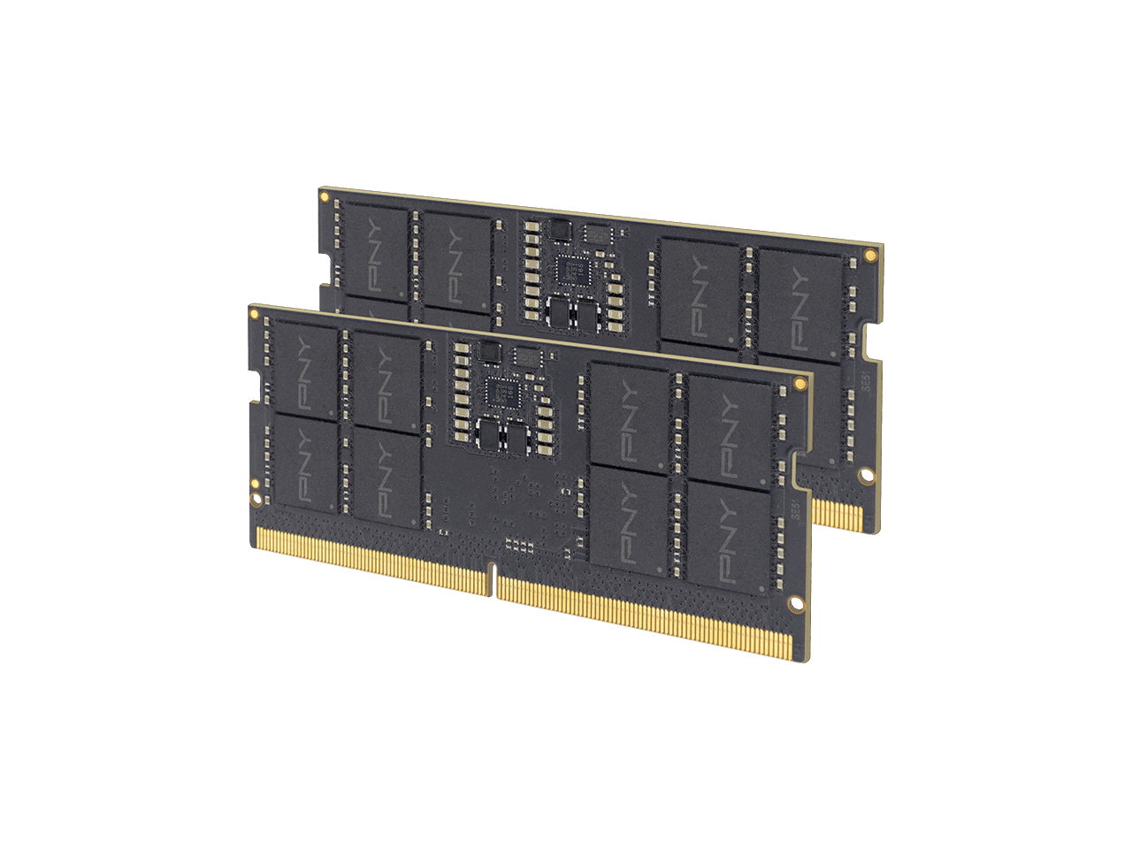PNY - 64GB (2 x 32GB) 262-Pin DDR5 SO-DIMM DDR5 5600 (PC5 44800) Memory (Notebook Memory) Model MN64GK2D55600-TB - Black