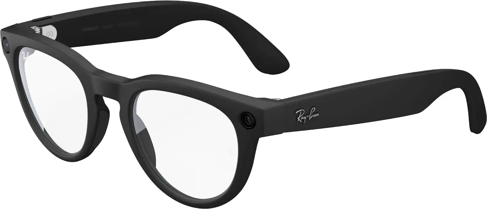 Ray-Ban Meta - Headliner (Gen 2) glasses with Meta AI, Audio, Photo, Video Compatability - Clear lenses - Matte Black
