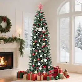 Jojoka - cial Christmas Tree Artificial Xmas Tree for Indoor Outdoor Christmas Decorations - 7.5ft
