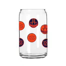 Logo Brands - Auburn Tigers 16oz. Smiley Can Glass - Multicolor