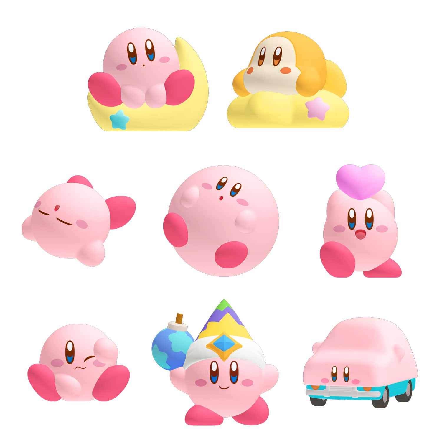 Front. Bandai - Kirby Friends 3 - Kirby's Dream Land - Bandai Shokugan Friends 2.3" Figure - Styles May Vary.