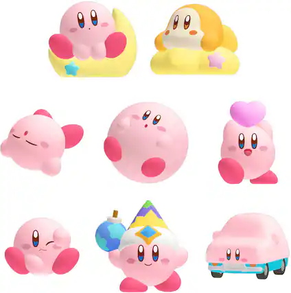 Front. Bandai - Kirby Friends 3 - Kirby's Dream Land - Bandai Shokugan Friends 2.3" Figure - Styles May Vary.