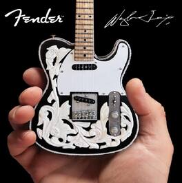 Axe Heaven - Waylon Jennings - Waylon Jennings Signature Black Fender Telecaster Mini Guitar Replica - Collectibles - Multicolor