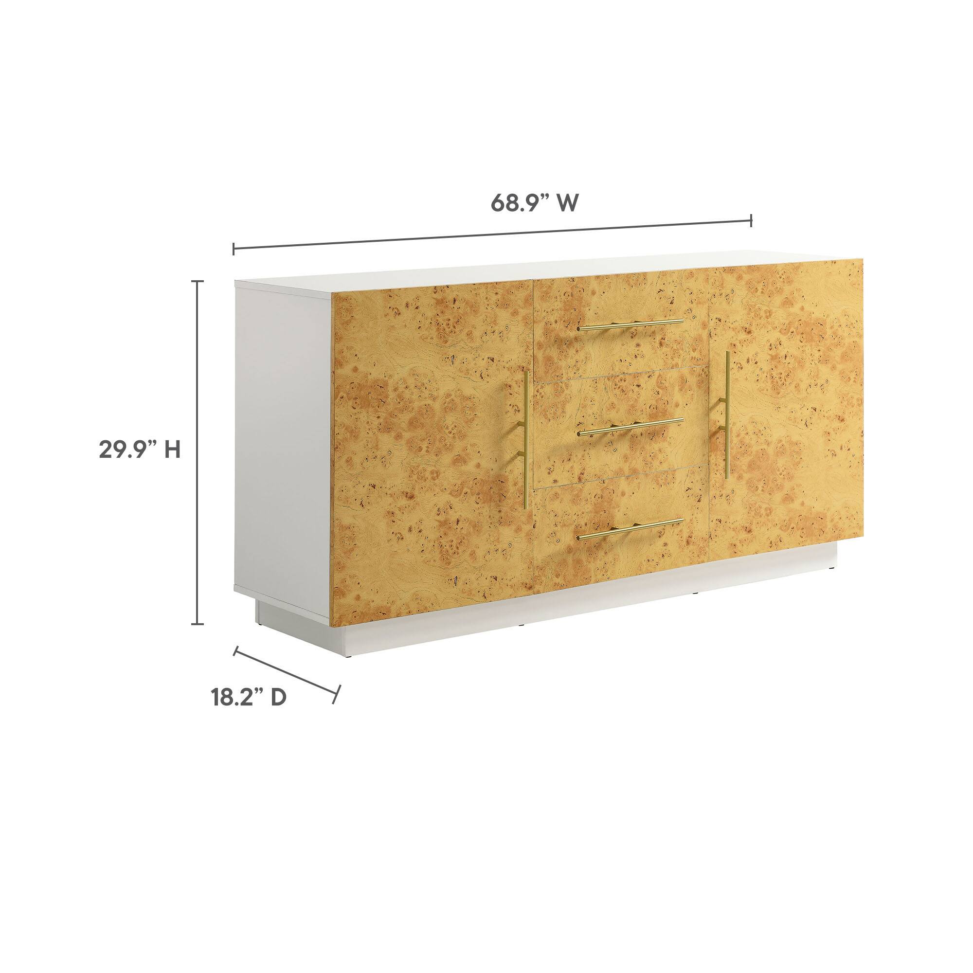 68.9" W  
29.9" H  
18.2" D