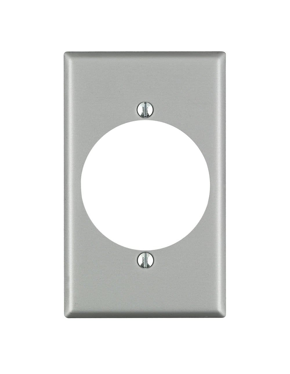 Leviton - 1 gang Aluminum Outlet Wall Plate 1 pk - Silver