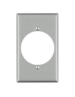 Leviton - 1 gang Aluminum Outlet Wall Plate 1 pk - Silver