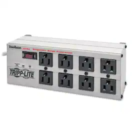 Tripp Lite - ISOBAR8ULTRA 8 AC Outlets 12 ft. Cord 3,840 J Isobar Surge Protector - Light Gray