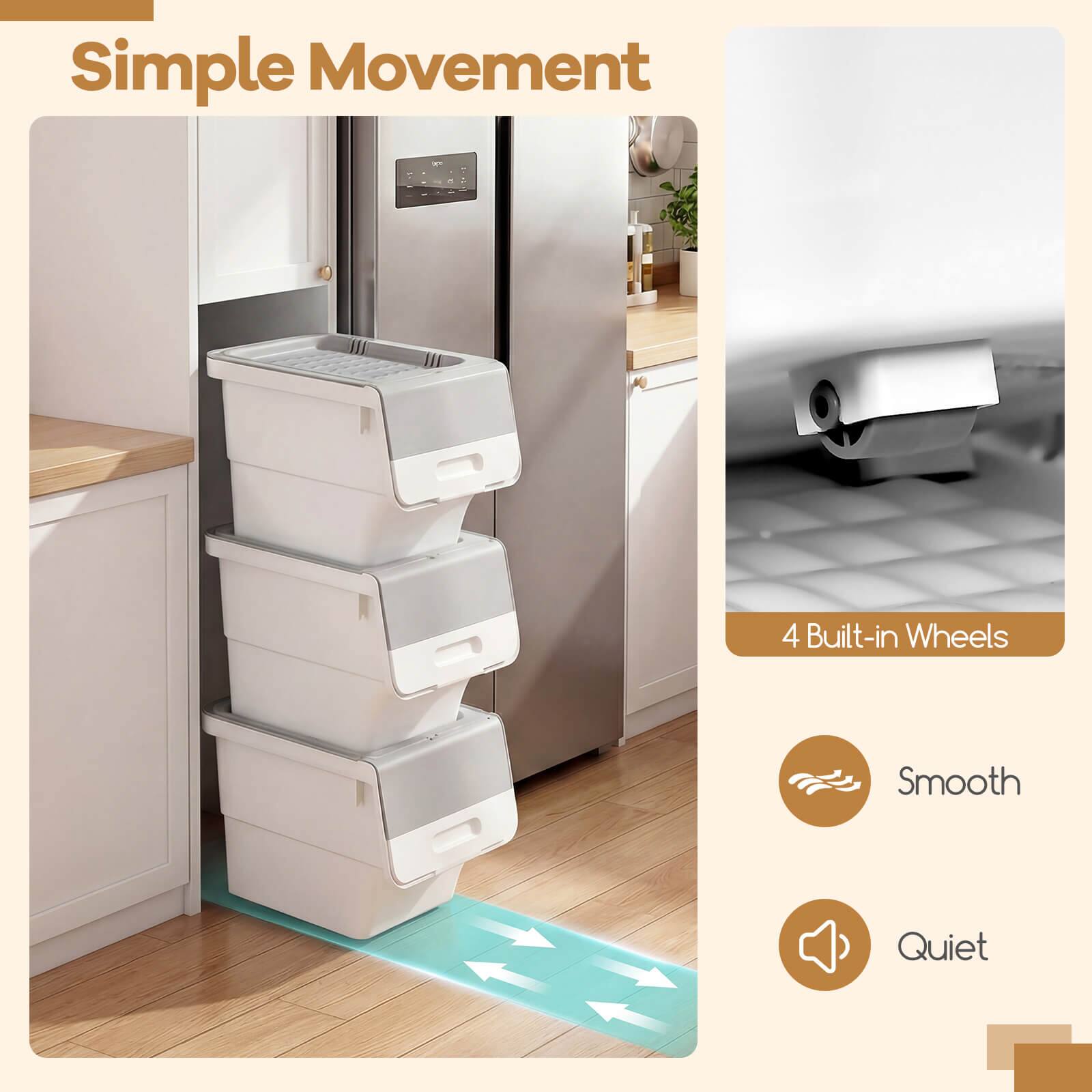 Simple Movement  
4 Built-in Wheels  
Smooth  
Quiet