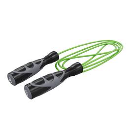 Power Systems - Elite Jump Rope (8 ft), Vinyl Training Rope for Cardio, Fitness & Skipping Exercise - Black/Gray