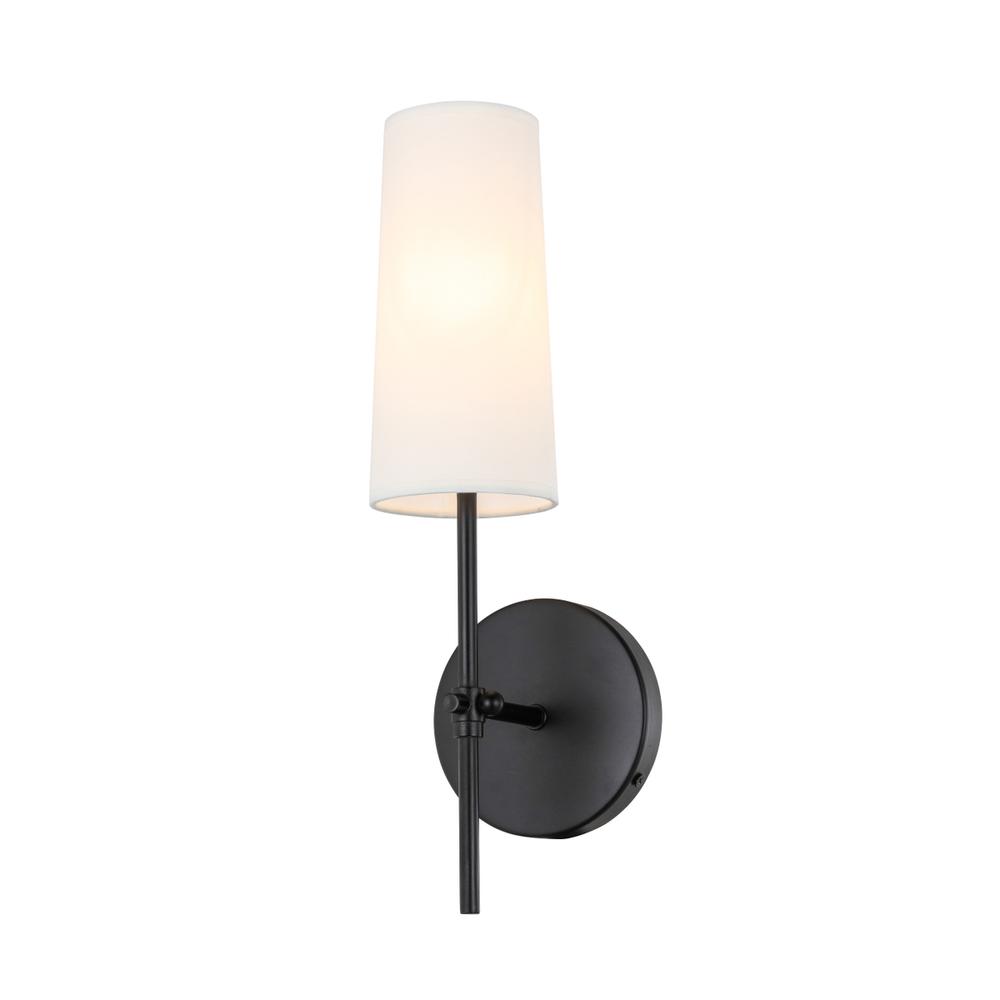 Alt View 6. Living District - Mel 1 light Black and White shade wall sconce - Black And White Shade.