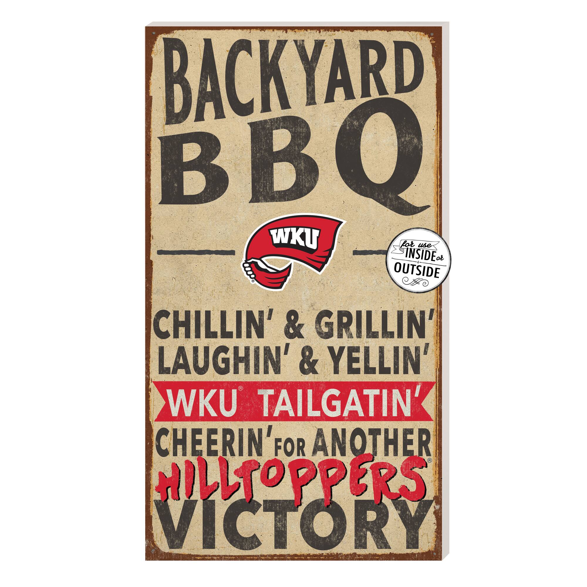 Brown Western Kentucky Hilltoppers 11'' x 20'' Indoor/Outdoor BBQ Sign