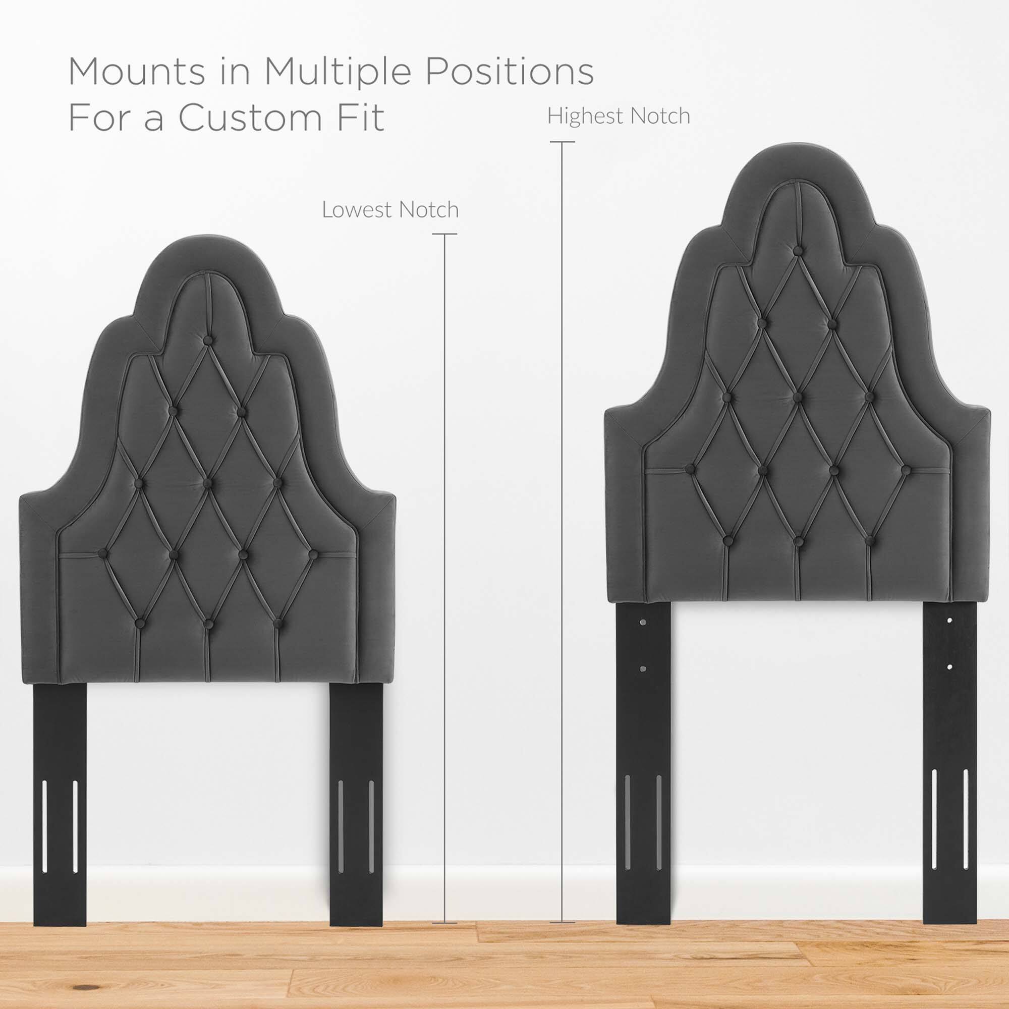 Mounts in Multiple Positions  
For a Custom Fit  

Lowest Notch  
Highest Notch