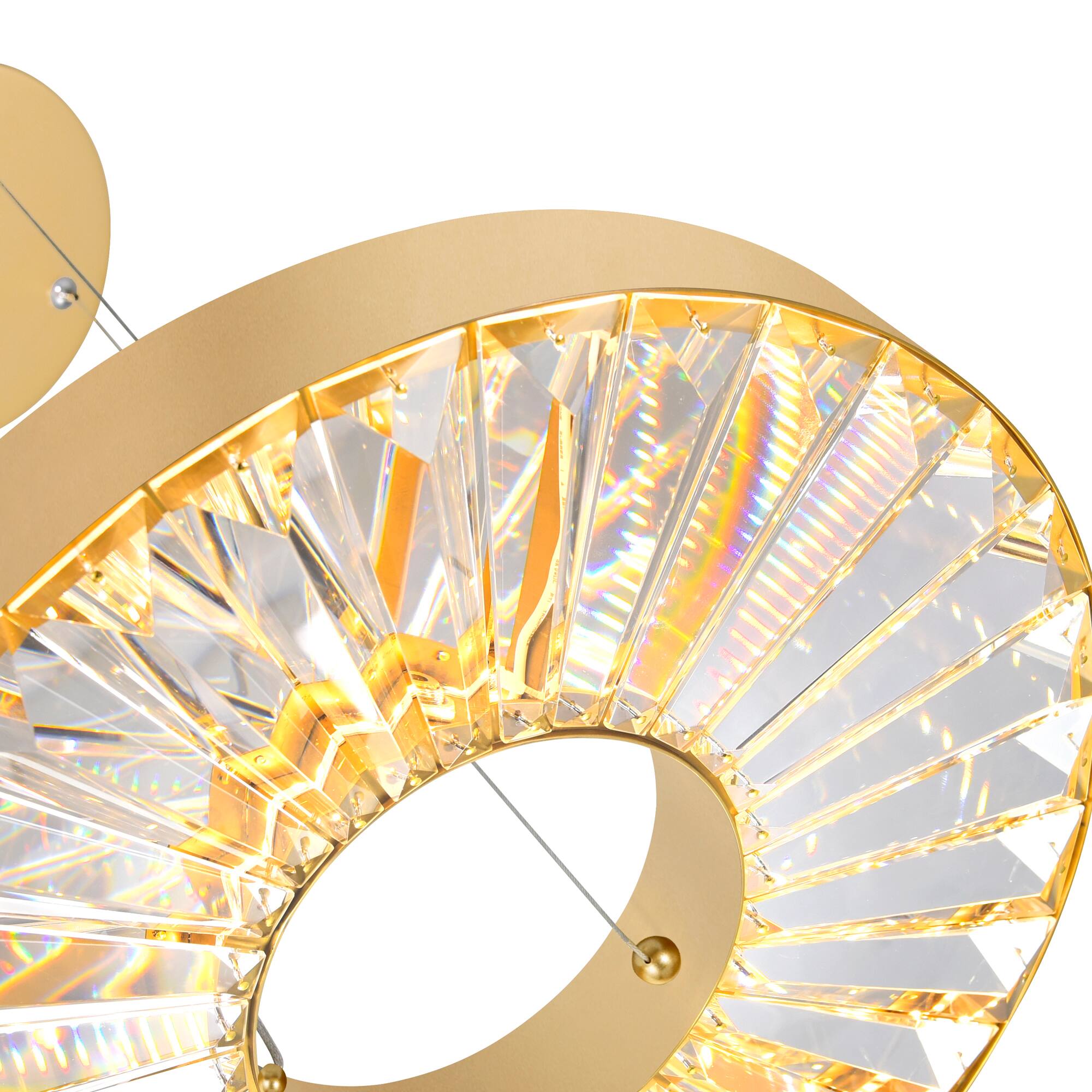 Alt View 2. CWI Lighting - Bjoux LED Chandelier With Sun Gold Finish - Sun Gold.