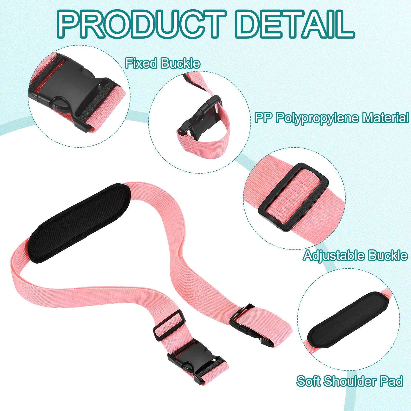 PRODUCT DETAIL

- Fixed Buckle
- PP Polypropylene Material
- Adjustable Buckle
- Soft Shoulder Pad