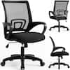 Front. Celtoss - Ergonomic Office Chair, Mesh Desk Chair with Lumbar Support, Mid-Back, Adjustable Height & Swivel - Black.