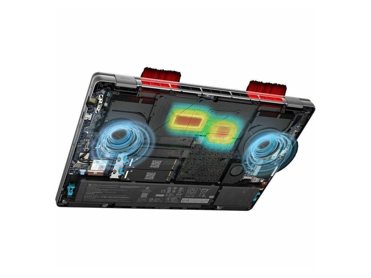 Alt View 2. HP - HP ZBook Fury G1i 16" - Intel Core Ultra 9 - 32 GB - 1 TB SSD - RTX Pro 2000 8 GB - Wi-Fi 7 - Meteor Silver.