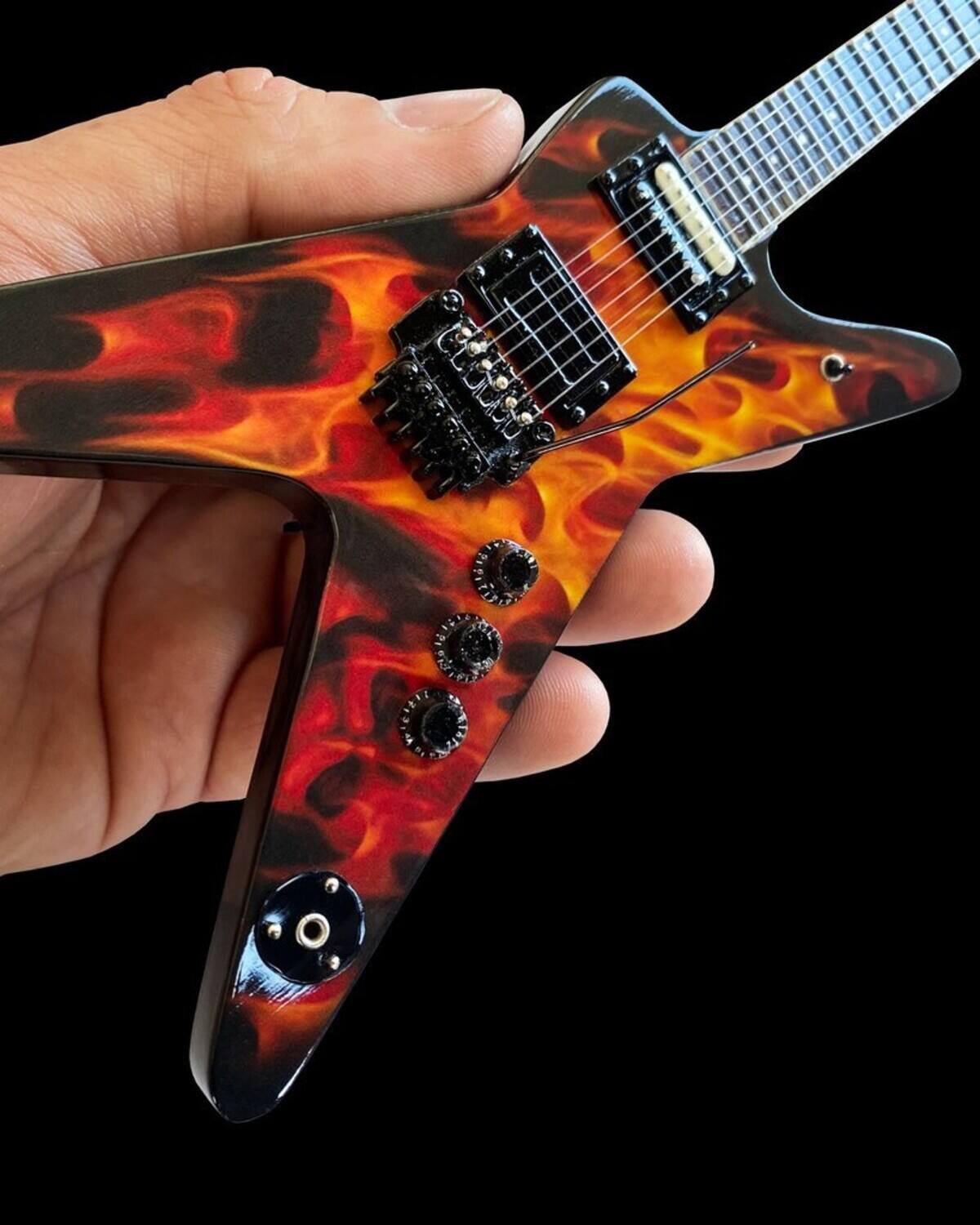 Axe Heaven - Dimebag Darrell - Dimebag Darrell Pantera Dean Dime O Flame ML Mini Guitar Replica - Collectibles