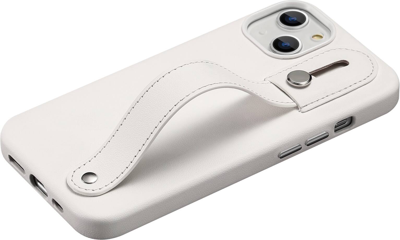 Alt View 14. SaharaCase - Indy Series Hand Strap Case for Apple iPhone 13 - Cloud White.