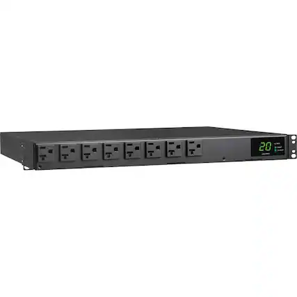 Front. Tripp Lite - Eaton Tripp Lite Series 1.92kW 120V Single-Phase ATS/Local Metered PDU - 16 5-15/20R Outlets, Dual L5-20P/5-20P Inputs - Unknown.
