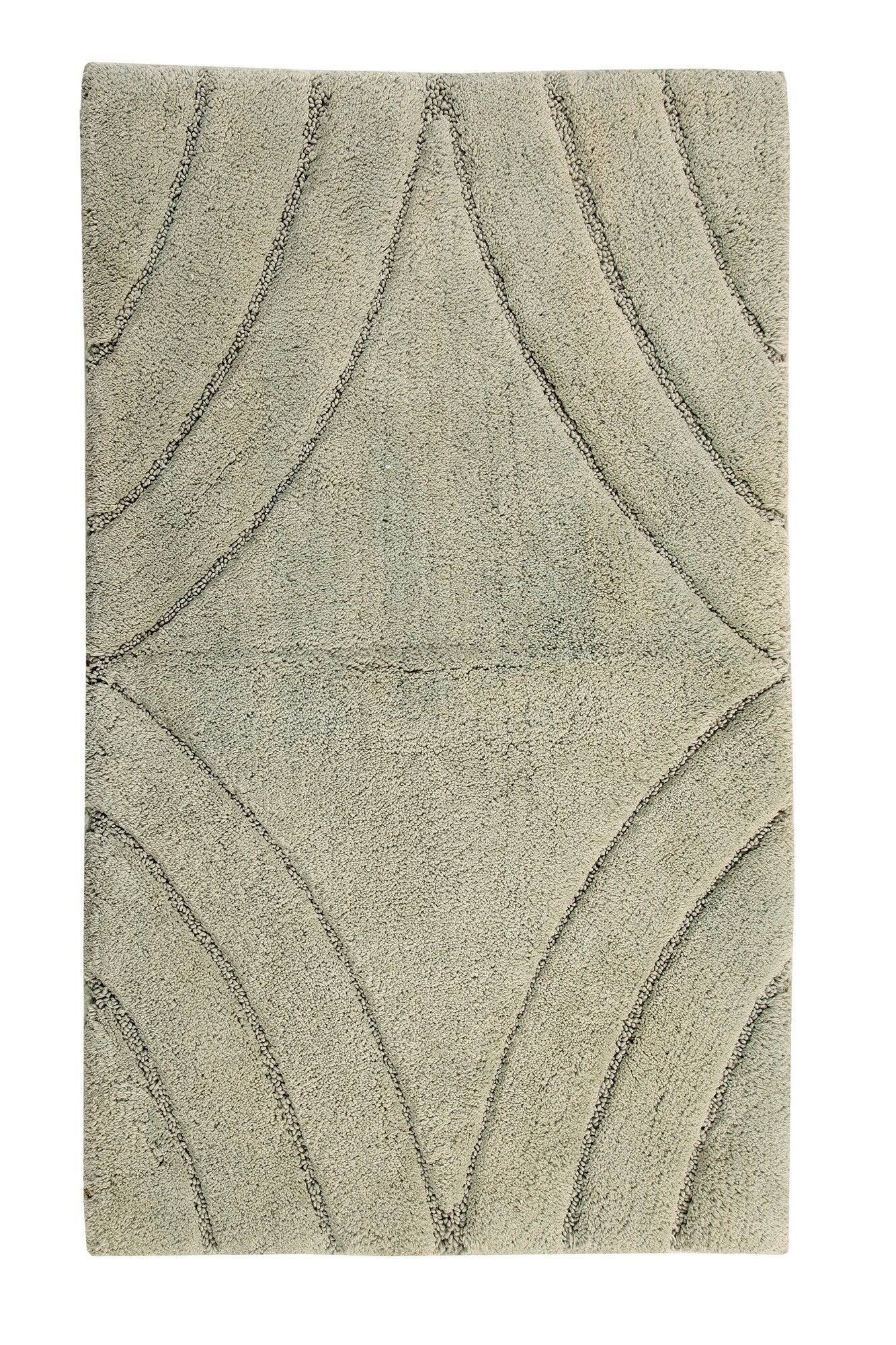 Knightsbridge - Diamond Pattern Non-Skid Bath Rug - 21" x 34" - Sage