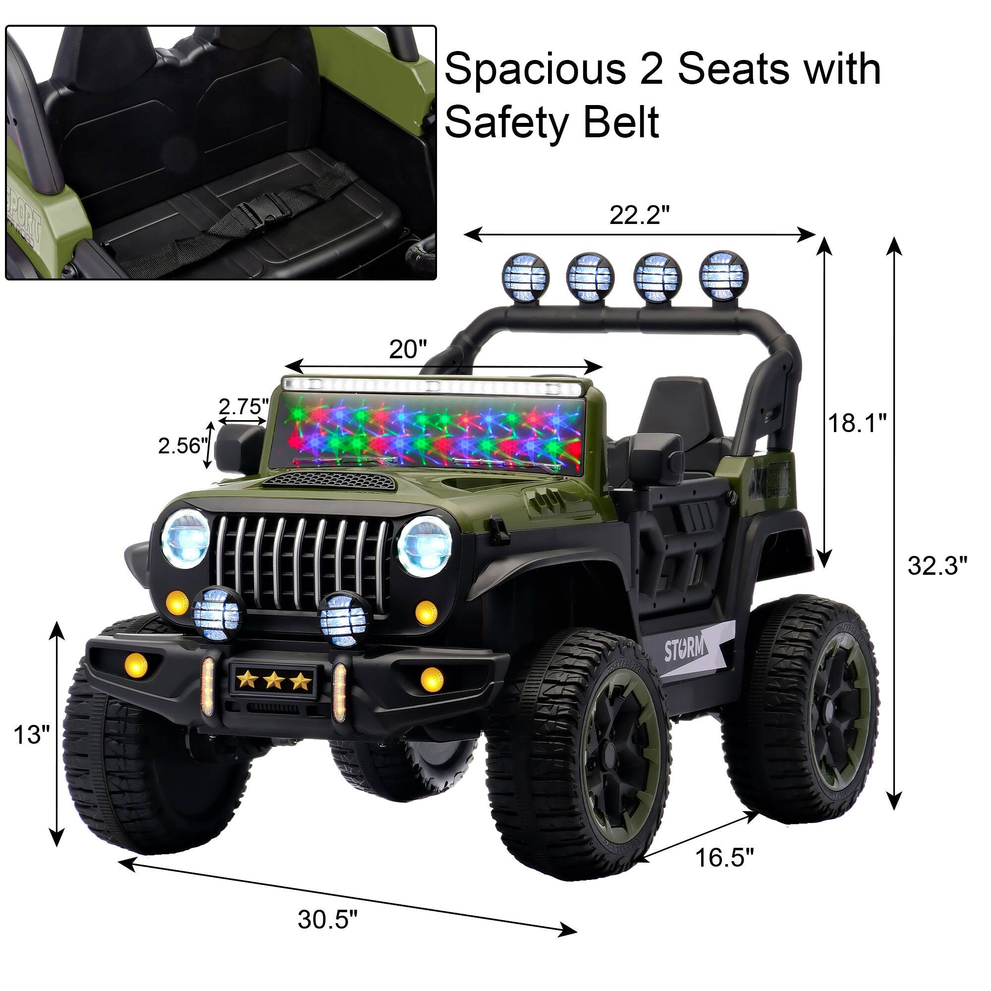 OBT Spacious 2 Seats with Safety Belt  
22.2" 20" 2.75" 2.56" 18.1" 32.3"  
STURM 13" 16.5" 30.5"
