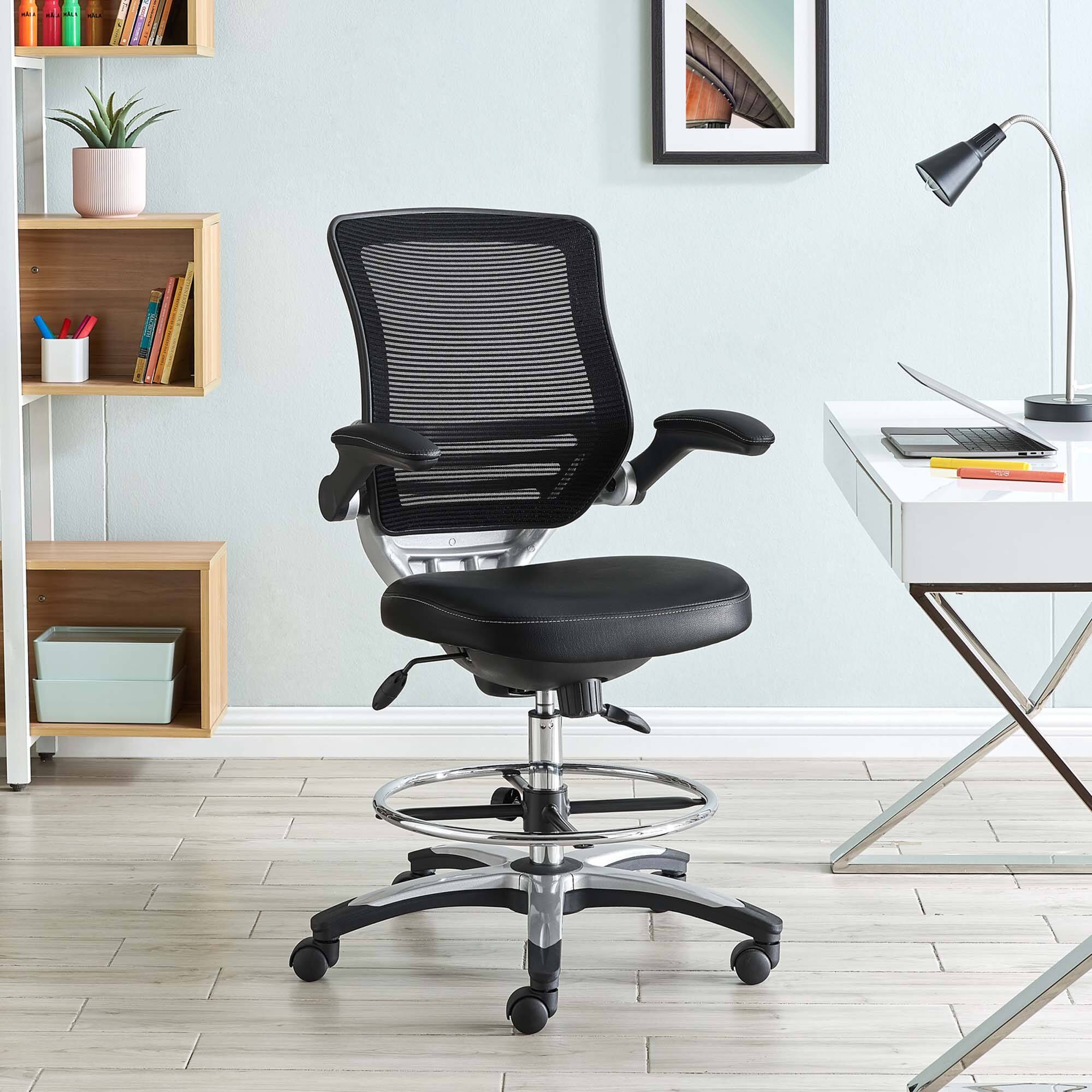 Alt View 8. Modway - Edge Drafting Chair by Modway - Black.