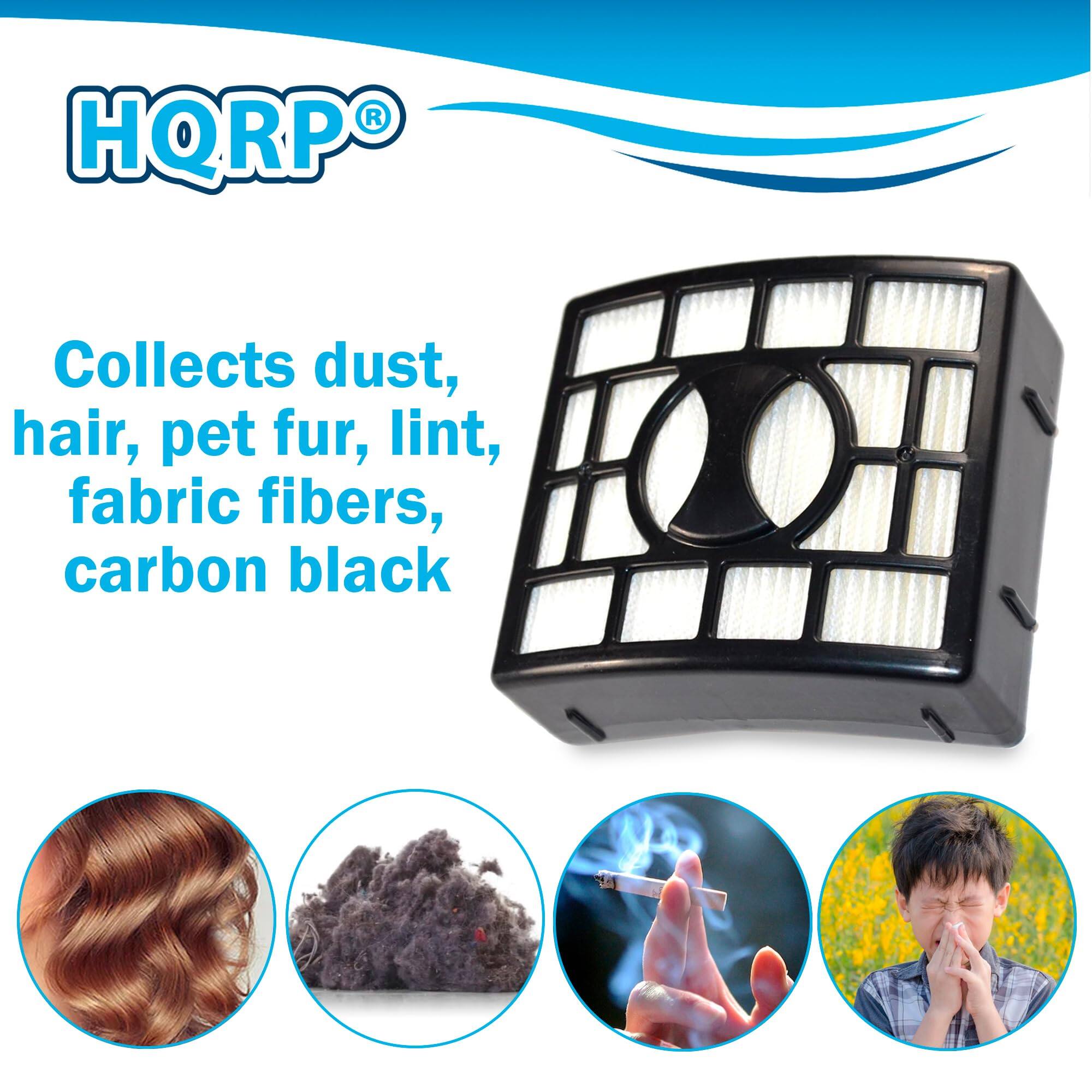 HQRP® Collects dust, hair, pet fur, lint, fabric fibers, carbon black