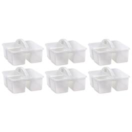 Teacher Created Resources - Plastic Storage Caddy, Clear, Pack of 6