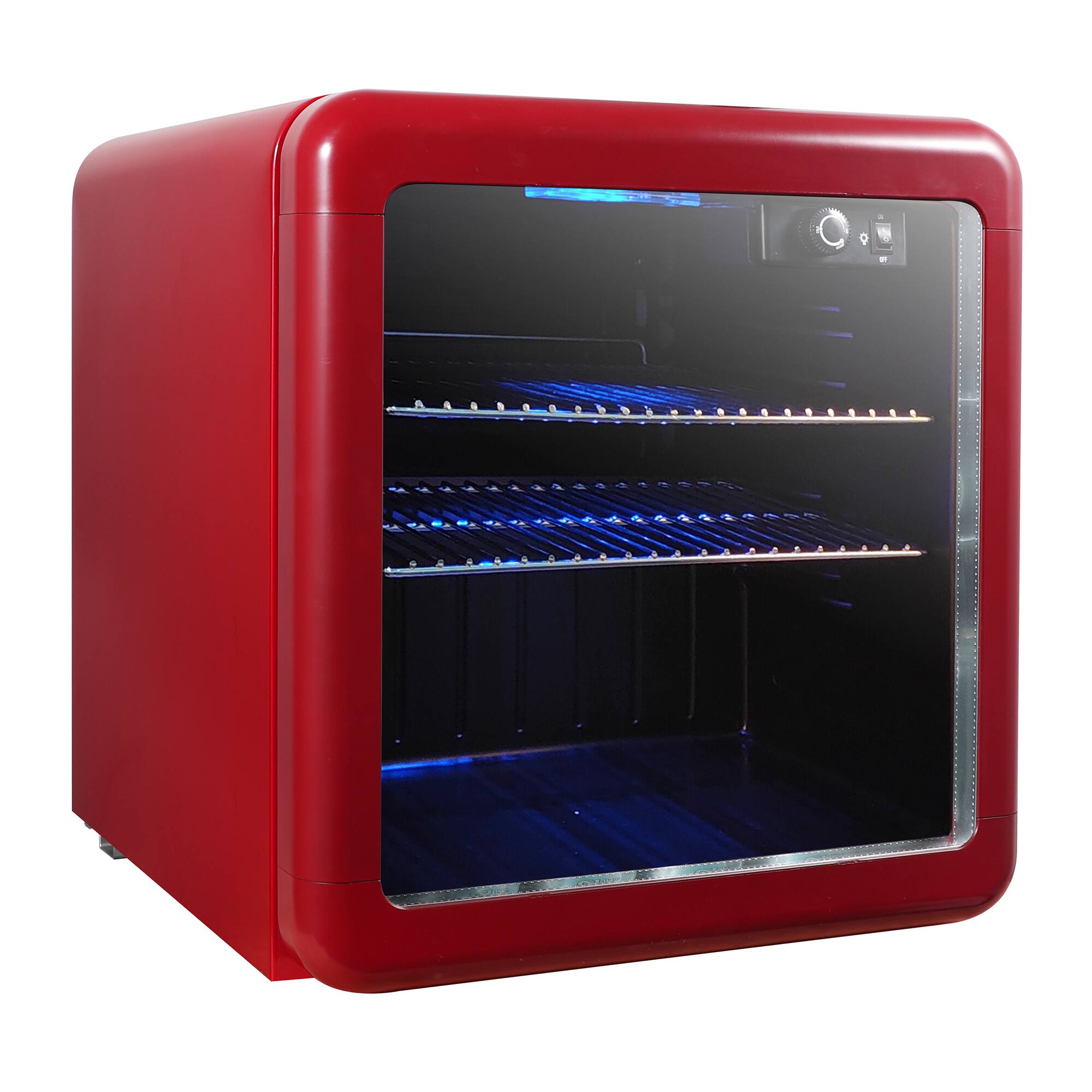 Alt View 4. Magic Chef - 1.7 cu. ft. Retro Mini Beverage Cooler in Red - Red.