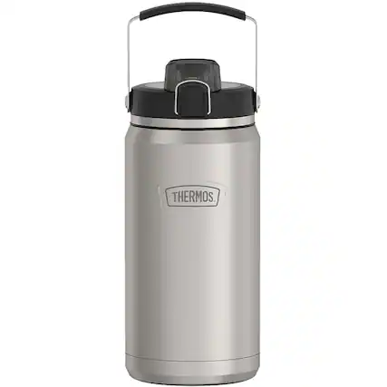 Front. Thermos - Thermos 64 oz. Icon Vacuum Insulated Water Bottle - Matte Stainless Steel - Matte Stainless Steel.