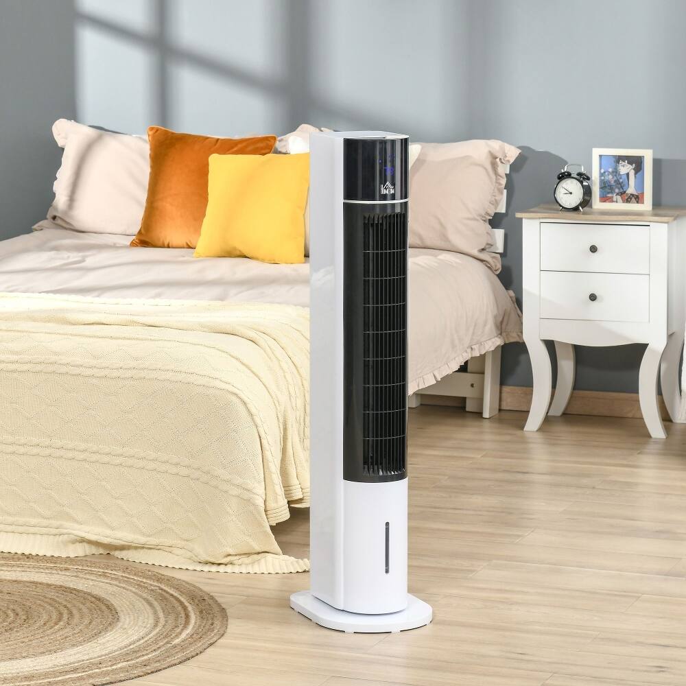 Alt View 6. Loheer - Loheer 41" Portable Air Conditioner Evaporative Cooler Tower Fan 3-in-1 Ice Cooling Bladeless Room Cooler with Remote.