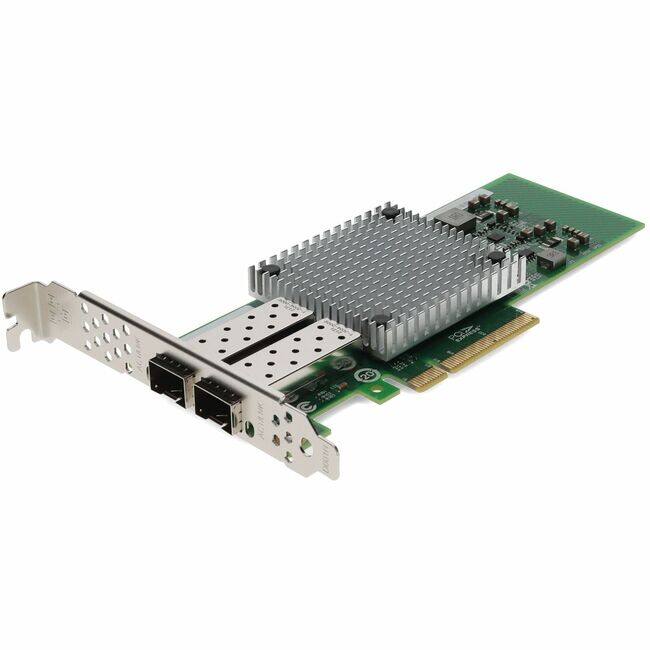 Front. AddOn - AddOn Dell® 430-4436 Comparable 10Gbs Dual Open SFP+ Port PCIe 2.0 x8 Network Interface Card w/PXE boot - PCI - Black.