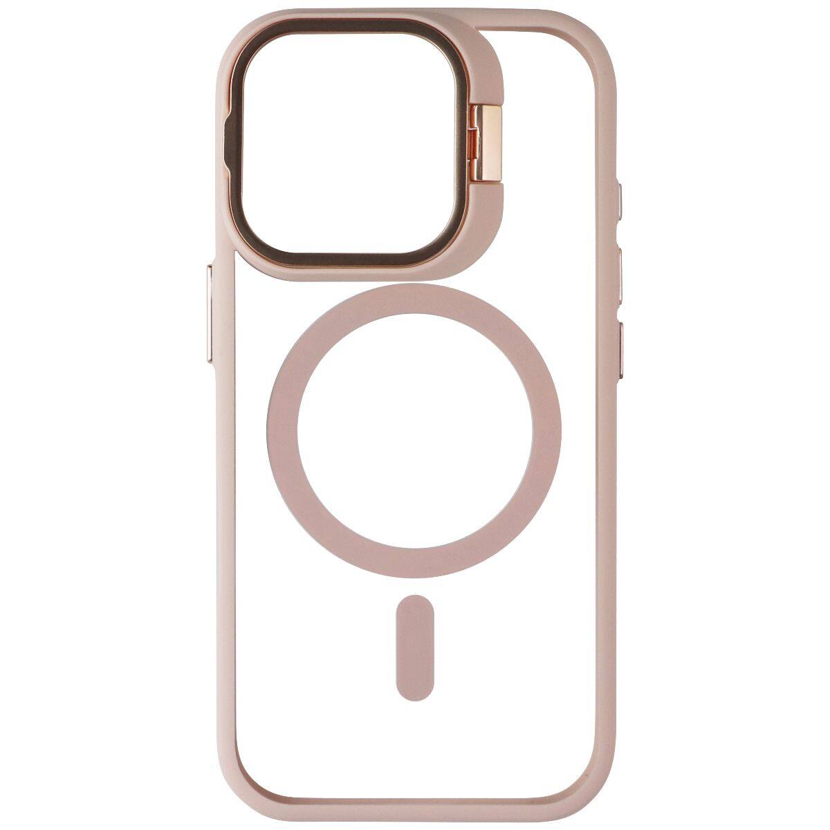 Front. Prodigee - Kickit Series MagSafe Case for Apple iPhone 16 Pro - Rose/Clear.