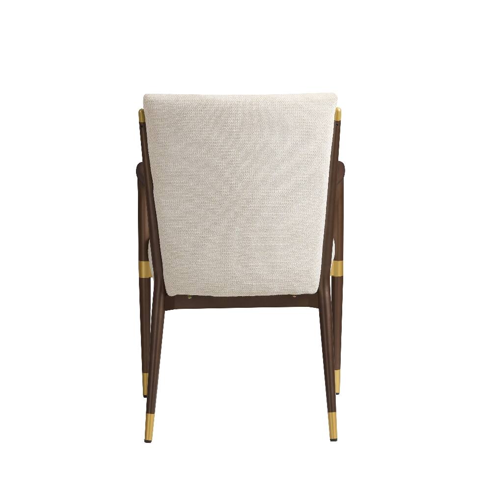 Alt View 3. Loheer - Loheer Modern Dining Arm Chairs Set of 2 Upholstered Iron Frame - White.